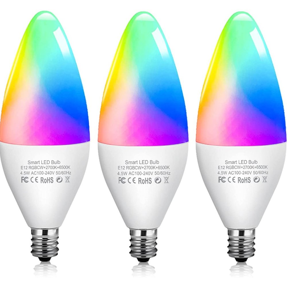 NEW 3 Pack Smart Light Bulbs Color Changing